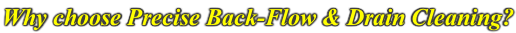 Why choose Precise Back-Flow & Drain Cleaning?